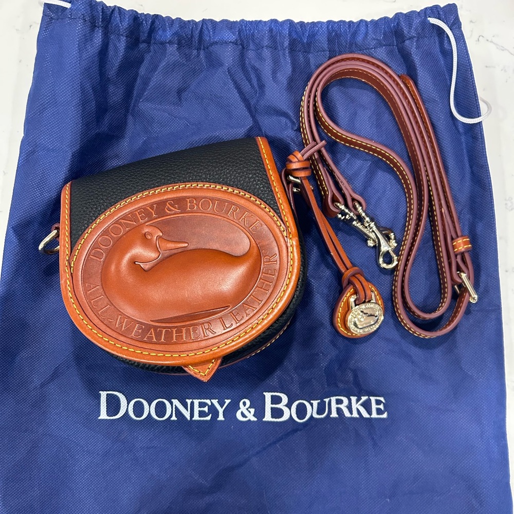 Dooney & Bourke Black and Brown Crossbody Bag